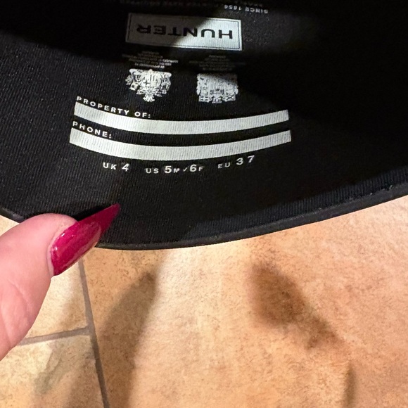 Hunter Black Women's/ Kids  Winter Rain Boots - Picture 5 of 8